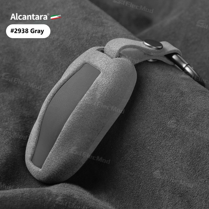 ElecMod Alcantara Tesla Key Fob Cover for Model 3/Y/S/X