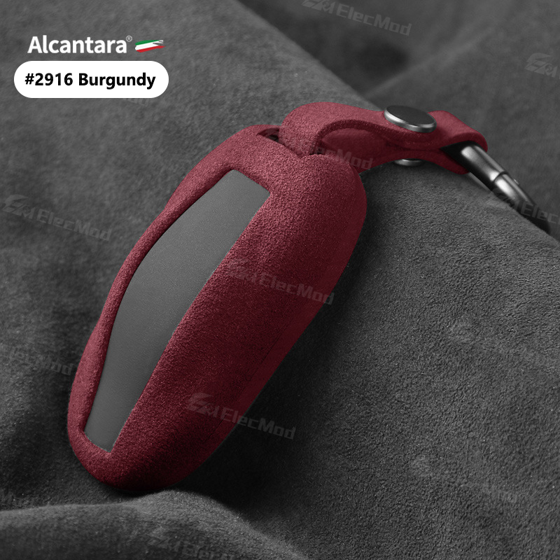 ElecMod Alcantara Tesla Key Fob Cover for Model 3/Y/S/X