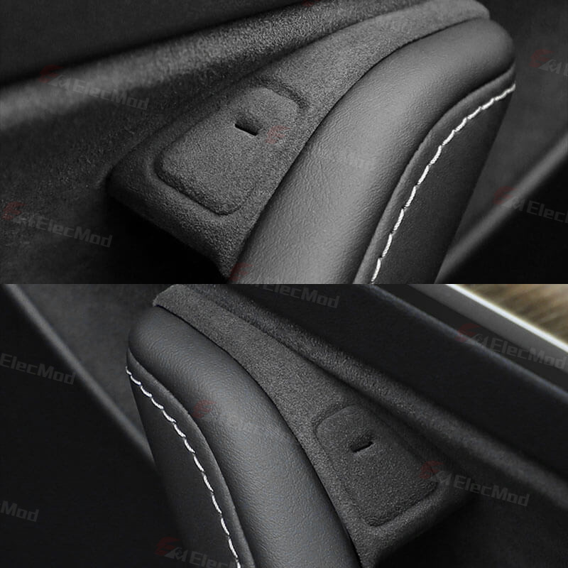 ElecMod Alcantara Door Button Switch Trim Cover For Tesla Model 3/Y