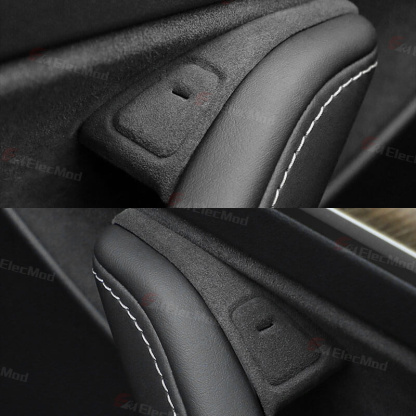 ElecMod Alcantara Door Button Switch Trim Cover For Tesla Model 3/Y