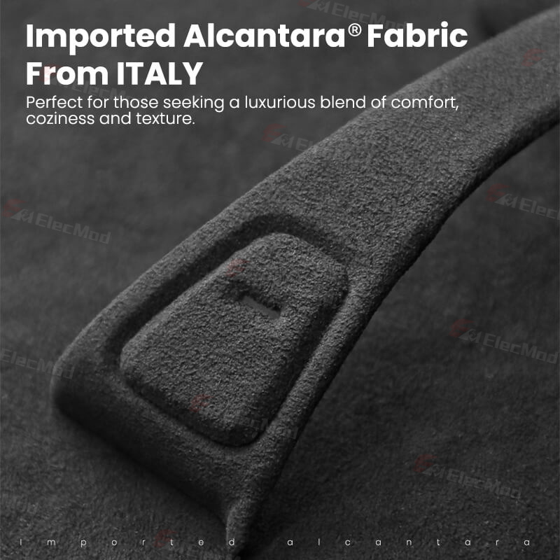 ElecMod Alcantara Door Button Switch Trim Cover For Tesla Model 3/Y