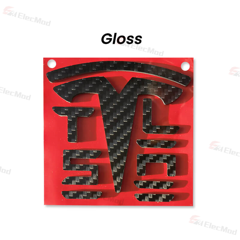 ElecMod Real Carbon Fiber Logo Covers For Model 3/Y Accessories
