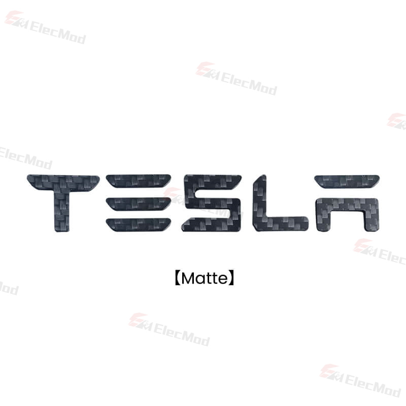 ElecMod Real Carbon Fiber Logo Covers For Model 3/Y Accessories