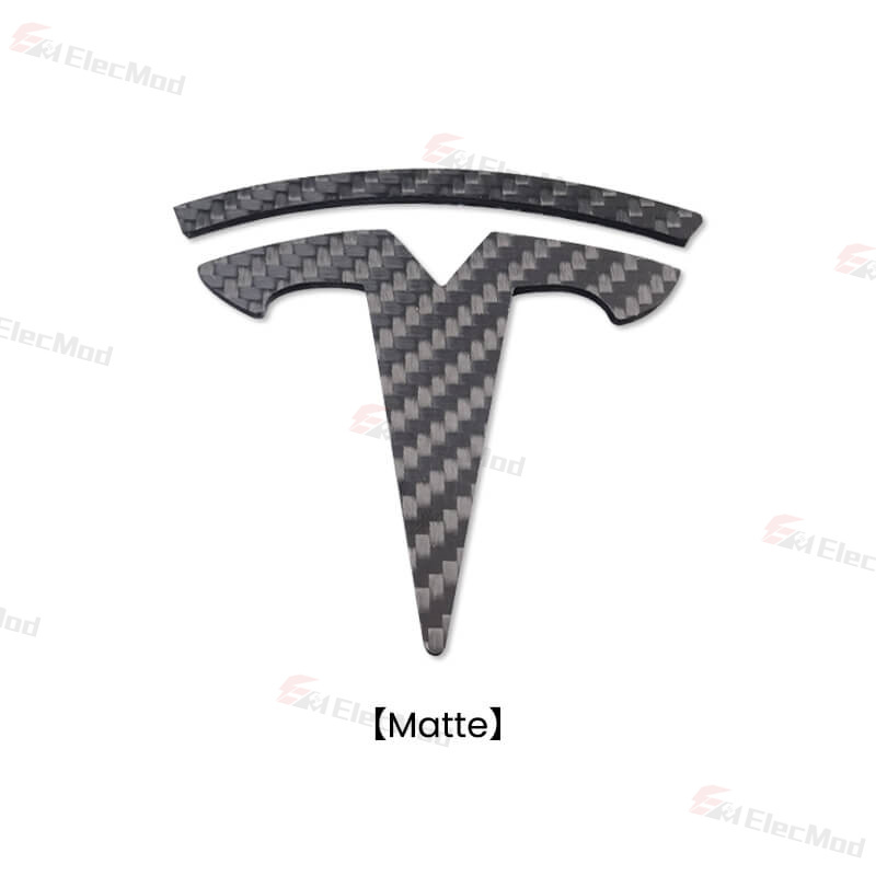 ElecMod Real Carbon Fiber Logo Covers For Model 3/Y Accessories