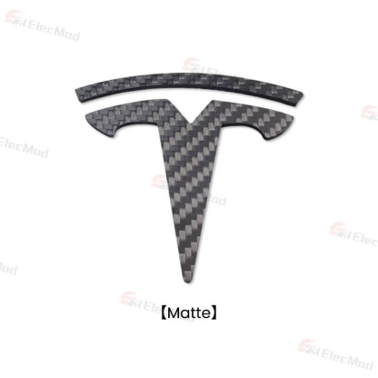 ElecMod Real Carbon Fiber Logo Covers For Model 3/Y Accessories