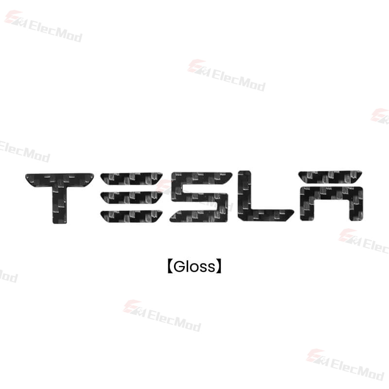 ElecMod Real Carbon Fiber Logo Covers For Model 3/Y Accessories