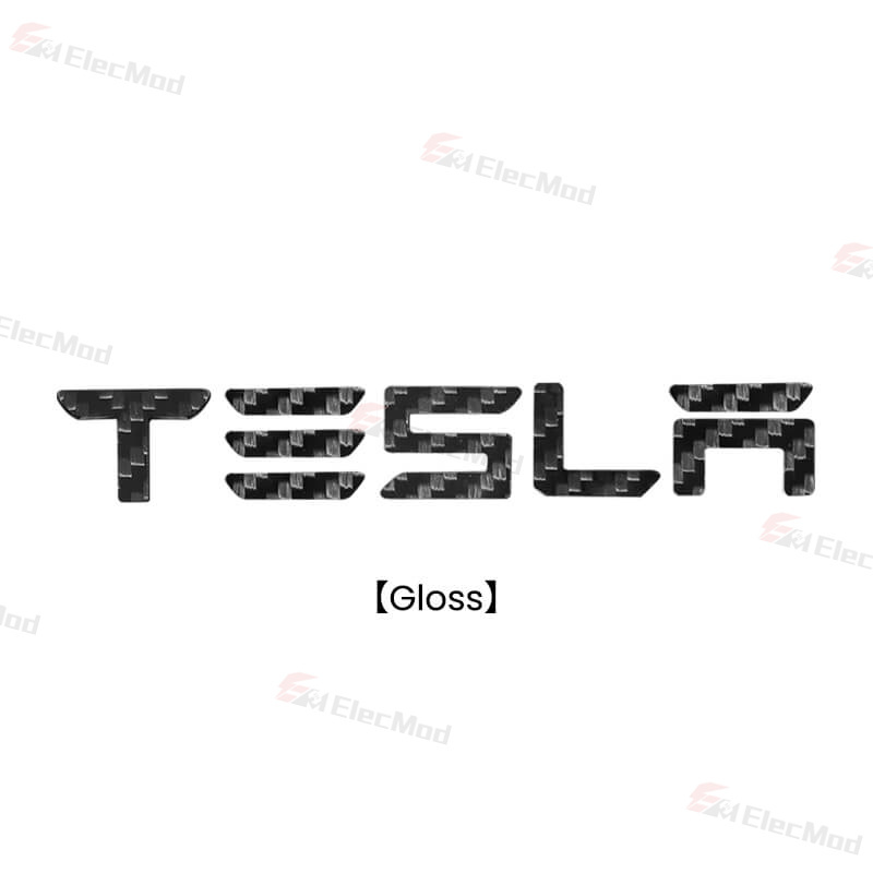ElecMod Real Carbon Fiber Logo Covers For Model 3/Y Accessories