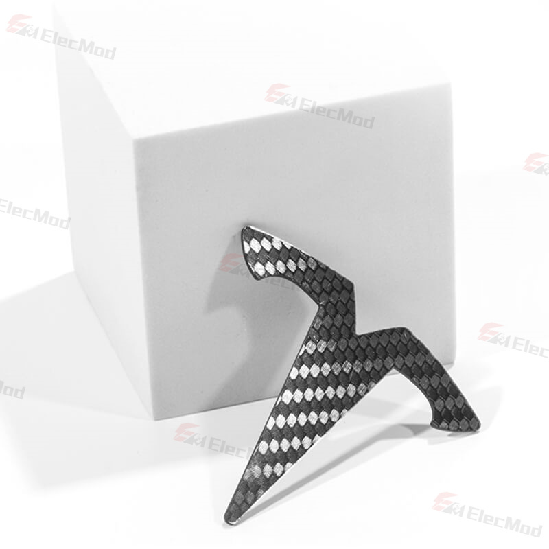 ElecMod Real Carbon Fiber Logo Covers For Model 3/Y Accessories