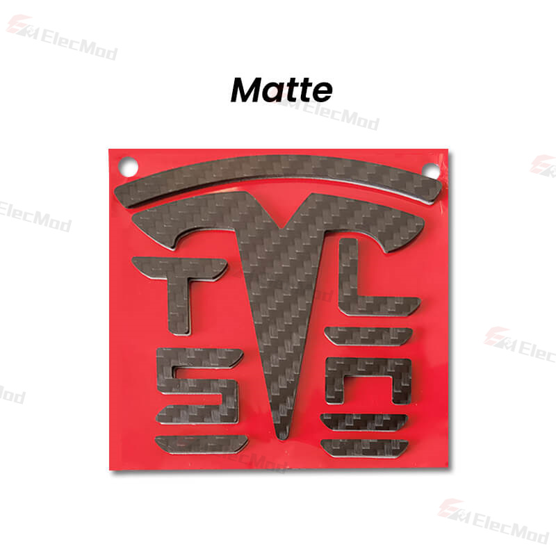 ElecMod Real Carbon Fiber Logo Covers For Model 3/Y Accessories