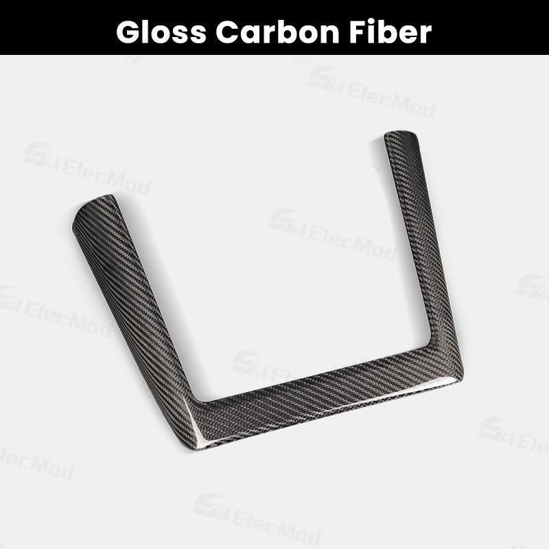 ElecMod Real Carbon Fiber Center Console Charging Frame Cover for Tesla Model 3 Highland 2024+