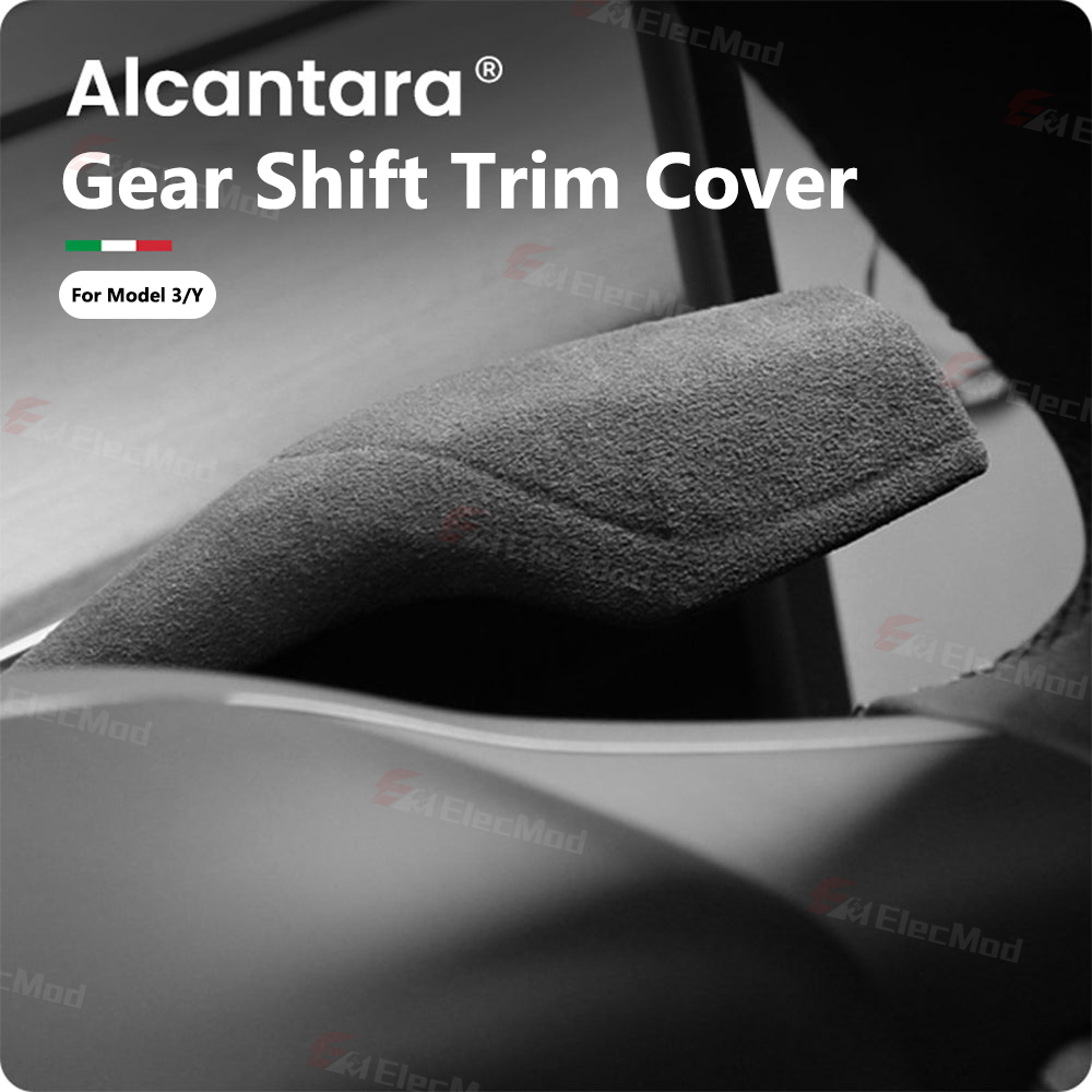 ElecMod Alcantara Gear Shift Trim Cover For Tesla Model 3/Y