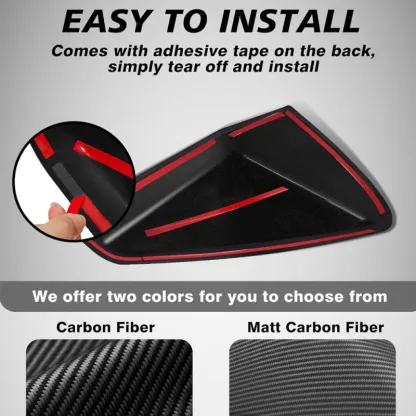 ElecMod Real Carbon Fiber Rearview Mirror Cover for Tesla Cybertruck 
