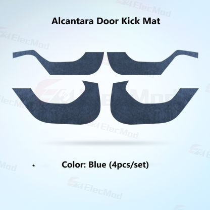 ElecMod Alcantara Door Kick Mat Cover For Tesla Model 3 Highland