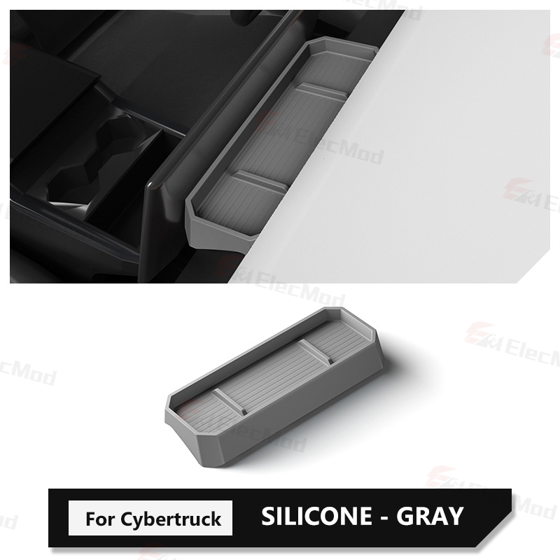 ElecMod Silicone Dashboard Storage Box For Tesla Cybertruck Accessories 