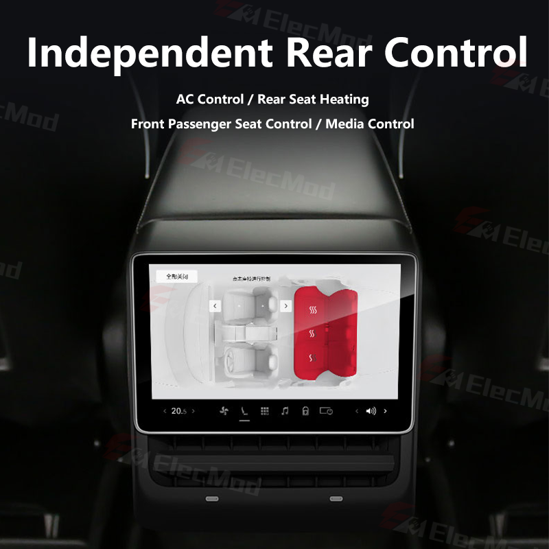 ElecMod 8-Inch 4G Android Rear Screen For Model Y/3