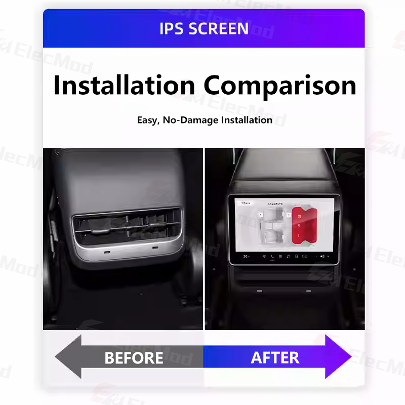 ElecMod 8-Inch 4G Android Rear Screen For Model Y/3