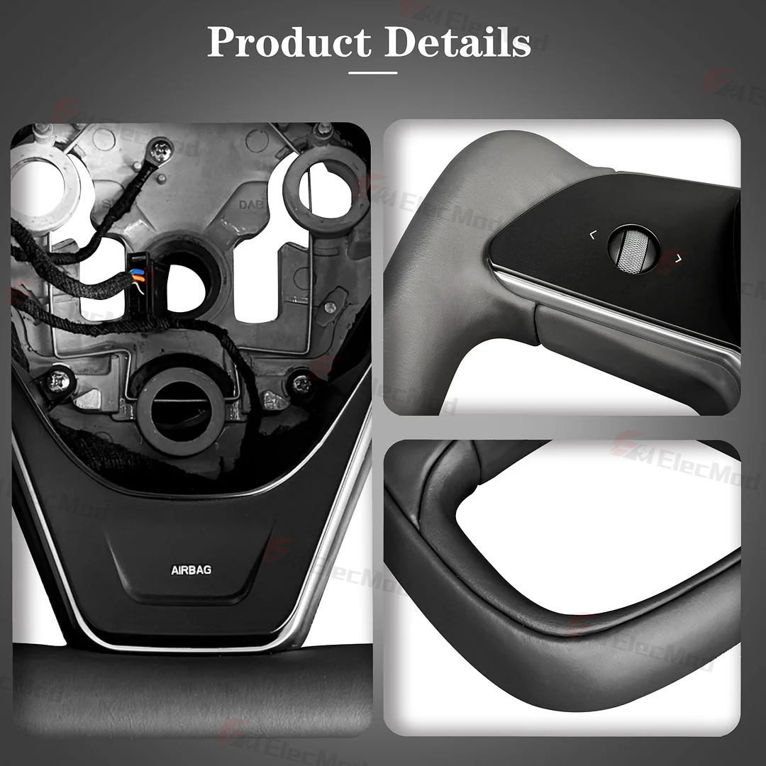 ElecMod Yoke Steering Wheel For Tesla Model 3/Y - Inspired By Tesla Model S/X