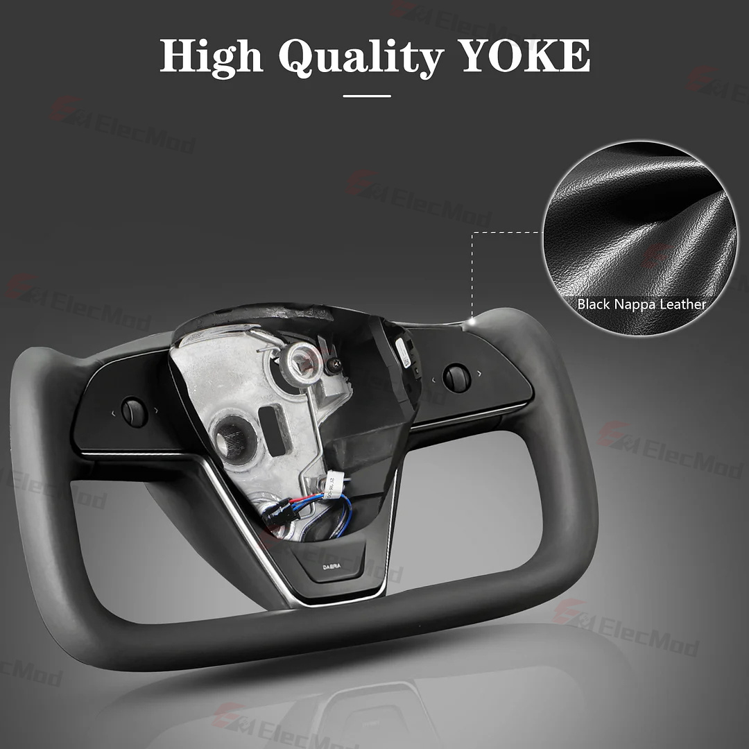 ElecMod Yoke Steering Wheel For Tesla Model 3/Y - Inspired By Tesla Model S/X