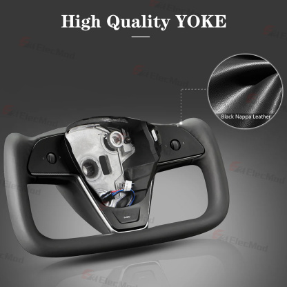 ElecMod Yoke Steering Wheel For Tesla Model 3/Y - Inspired By Tesla Model S/X