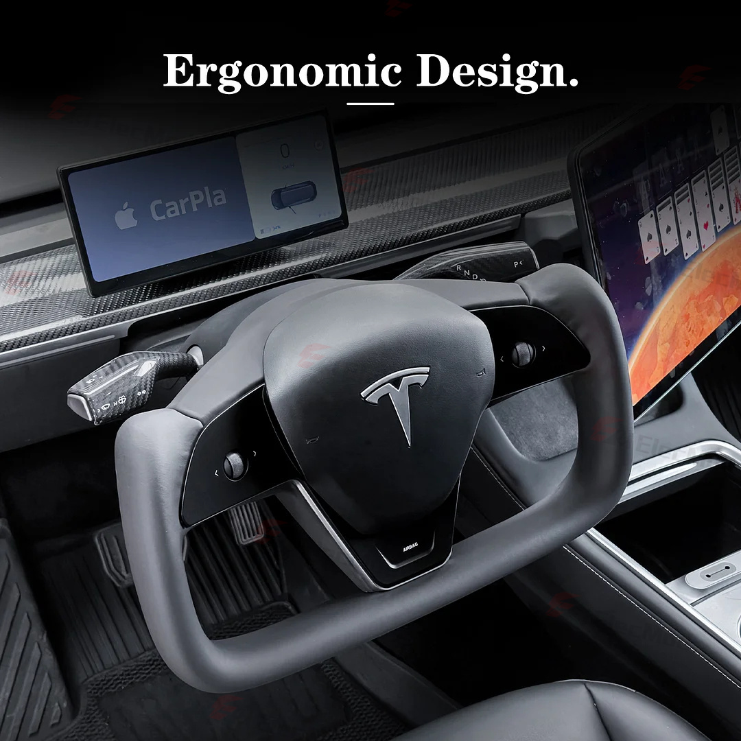 ElecMod Yoke Steering Wheel For Tesla Model 3/Y - Inspired By Tesla Model S/X