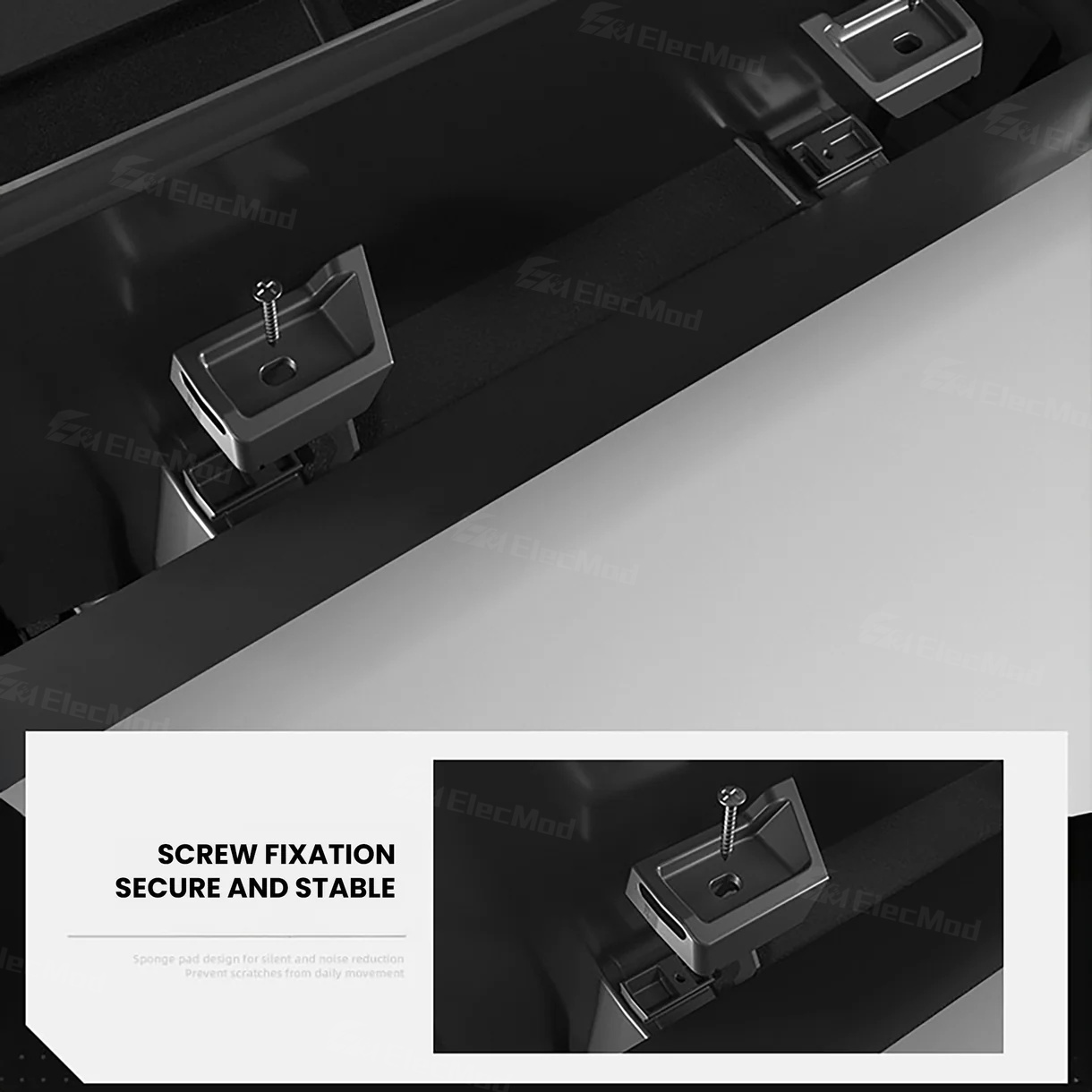 ElecMod Tesla Under Central Control Screen Storage Box Organizer For Tesla Cybertruck