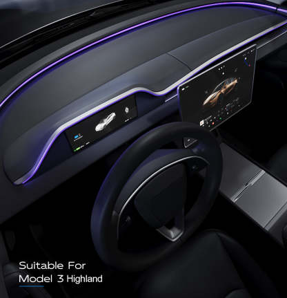 ElecMod F89 8.9-Inch CarPlay Instrument Cluster with Ambient Lighting For Model 3 Highland