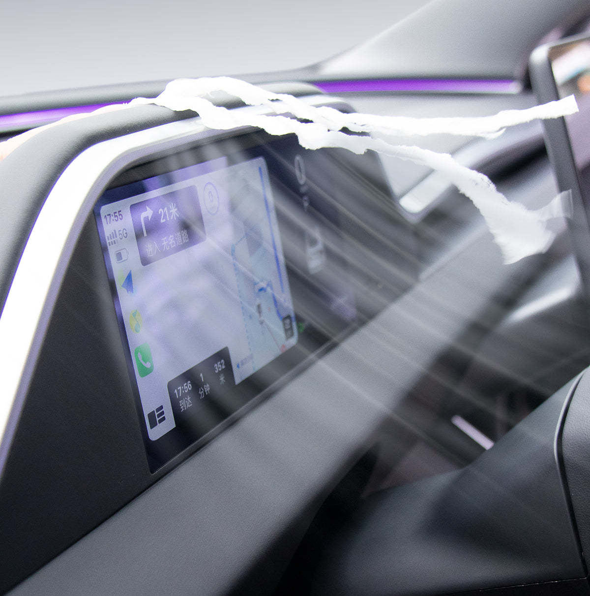 ElecMod F89 8.9-Inch CarPlay Instrument Cluster with Ambient Lighting For Model 3 Highland