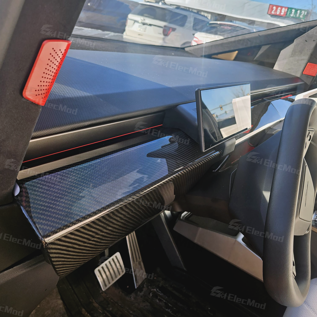 ElecMod Tesla Dashboard Screen FC9 8.9-inch Instrument Cluster Display For Tesla Cybertruck