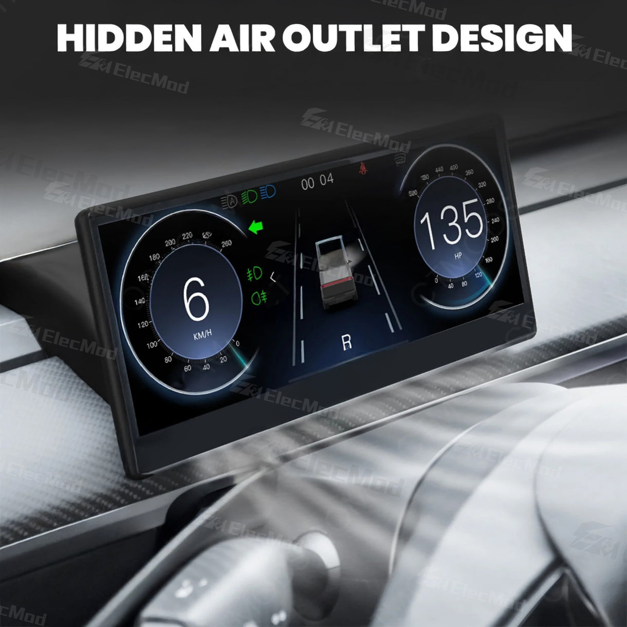 ElecMod Tesla Dashboard Screen FC9 8.9-inch Instrument Cluster Display For Tesla Cybertruck