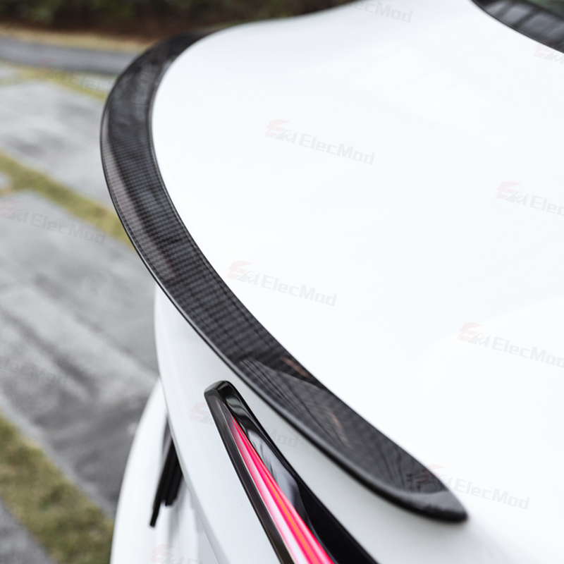 ElecMod Real Carbon Fiber Trunk Spoiler for Model 3 Highland