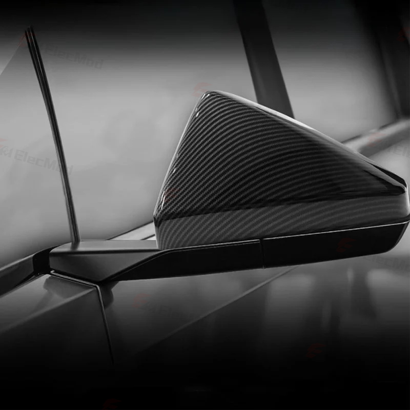 ElecMod Real Carbon Fiber Rearview Mirror Cover for Tesla Cybertruck 
