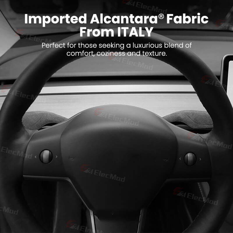 ElecMod Alcantara Gear Shift Trim Cover For Tesla Model 3/Y