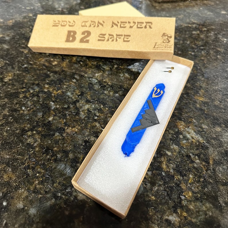 B2 Bomber Jewish Door Mezuzah with Carbon Fiber Bomber