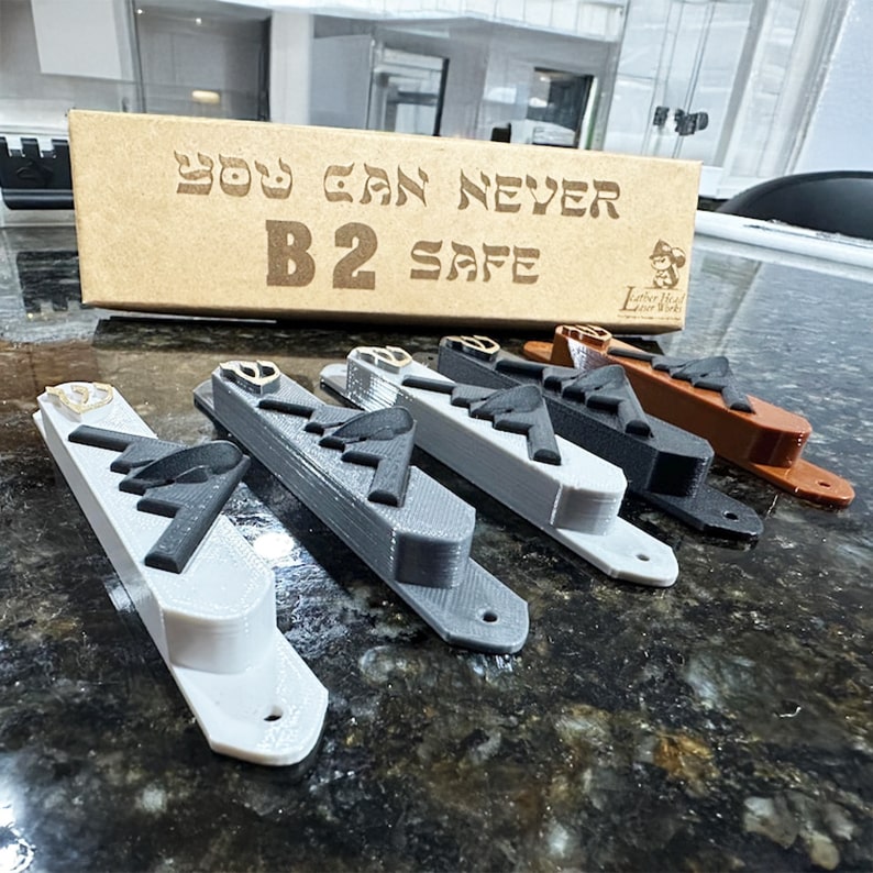 B2 Bomber Jewish Door Mezuzah with Carbon Fiber Bomber