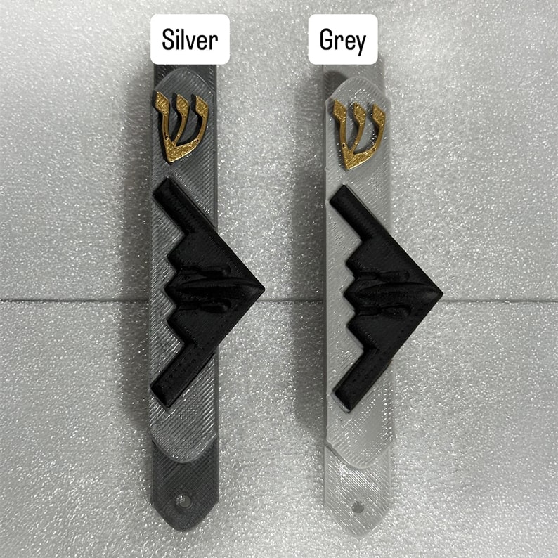 B2 Bomber Jewish Door Mezuzah with Carbon Fiber Bomber