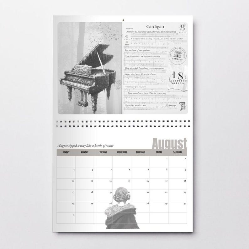 Swiftie Showgirl Era 2026 Lyric Calendar