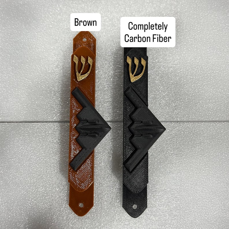 B2 Bomber Jewish Door Mezuzah with Carbon Fiber Bomber