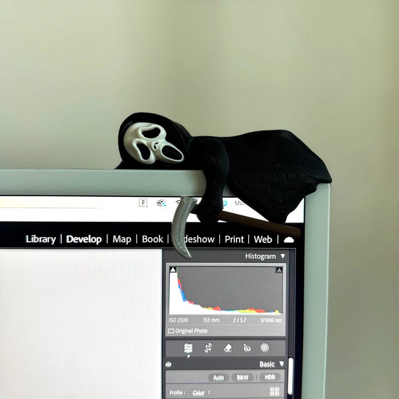 Sleeping Grim Reaper Halloween Bookshelf Decor