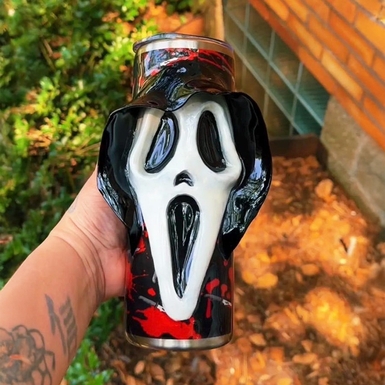 Scream Ghost Face 3D Tumbler