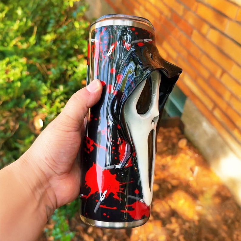 Scream Ghost Face 3D Tumbler