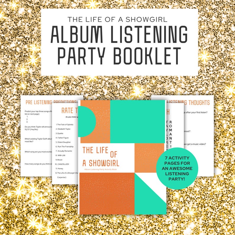 The Life of a Showgirl Album Listening Party Booklet