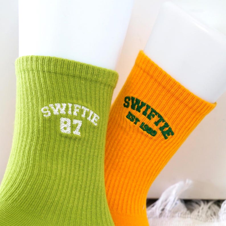 Swiftie Embroidery Socks
