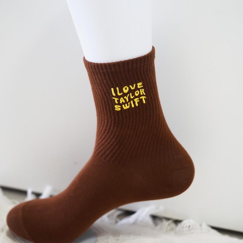 Swiftie Embroidery Socks