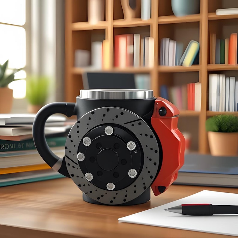 3D Painted Car Caliper Novelty Mug