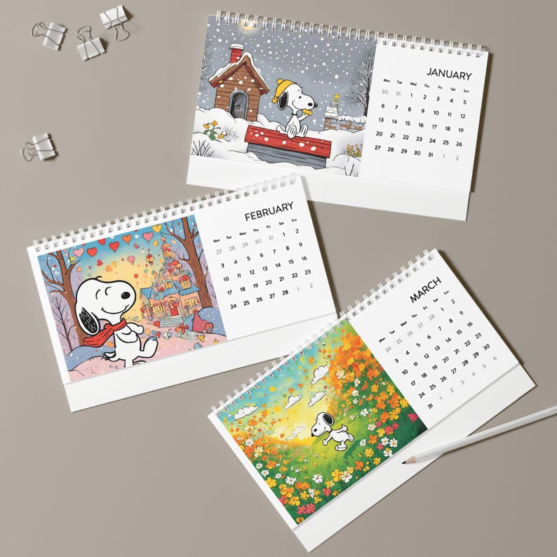2025 Snoopy & Woodstock Desk Calendar
