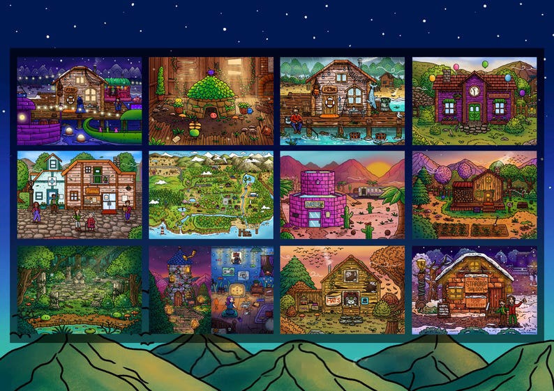 2025 Stardew Valley Wall Calendar | 13 Original Artworks