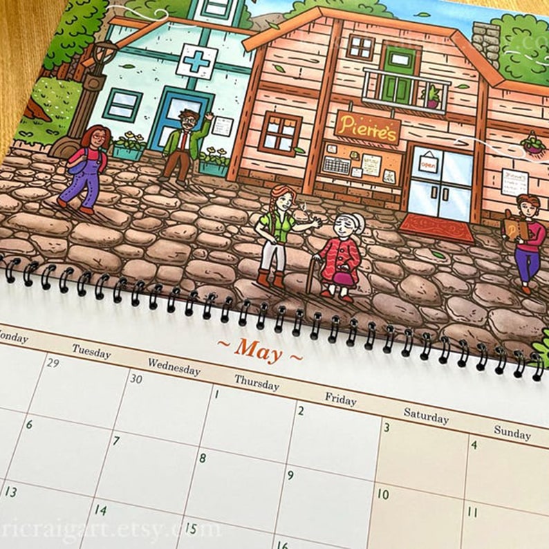 2025 Stardew Valley Wall Calendar | 13 Original Artworks