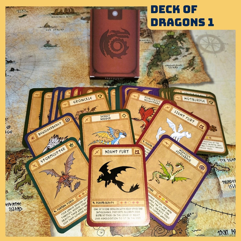 HTTYD Deck of Dragons (All Dragons Collectible Card Set from How to Train Your Dragon)