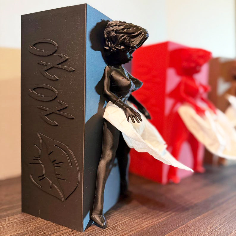3D Lady with a Dress Tissue Box