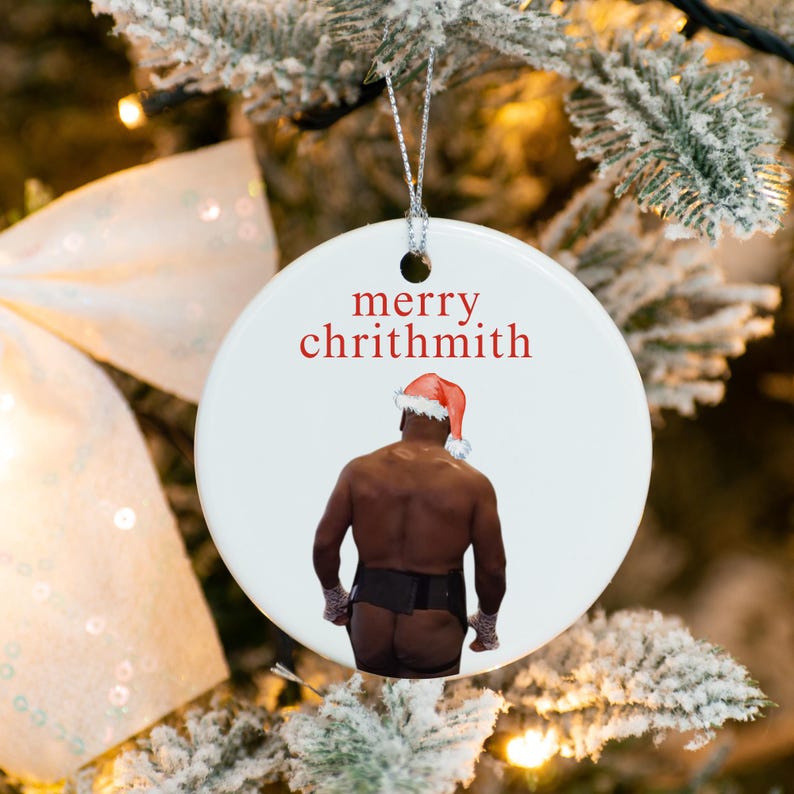 Tyson Butt Funny Christmas Ornament